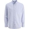 JACK & JONES Detail Shirt LS Jjoxford-Maglietta con Dettaglio, Infinity, L Uomo