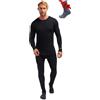 Merino.tech Intimo Termico Uomo Lana Merinos - Completo Termico Uomo Maglia e Pantaloni con Calzini Leggero, Medio, Pesante (Medium, 250 Charcoal Grey)