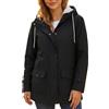 chiguomaoyi Donne Outdoor Giacche impermeabili Softshell Giacca con cappuccio Windbreak Raincoat per l'autunno inverno