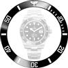 HiCycle2 Lunetta in ceramica per orologio di ricambio per Rolex Submariner 116610 116613 116618 114060, Nero , 38mm x 30.5mm