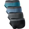 DAVID ARCHY Boxer Uomo Intimo in Cotone con Bottone Pantaloni da Notte Morbidi e Traspiranti Boxer Aderenti Slip Confezione Multipla