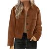 Generico Giacca Moto Donna Bomber Softshell in Finta Pelle Scamosciata con Risvolto Colletto in Pelle Scamosciata Giacche Primavera Inverno Caldo Maniche Lunghe Moda Camoscio Giubbotto Vintage Cappotto