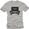 MAKAYA Maglietta Musica Rock - Stampa Hip Hop Tape - Vintage Old School T-Shirt Uomo Grigio L
