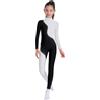 MSemis Body Ginnastica Artistica Bambina Manica Lunga Balletto Leotards Tuta Intera da Pattinaggio Artistico Body Danza Classica Jumpsuit da Allenamento Dancewear Bianco 7-8 anni
