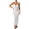 Generic Copricostume Donna Mare,Estate Protezione Solare Spiaggia Poncho Elegante a Rete Trasparente Abito Kimono con Pizzo Taglio Casual Vacanze da Sciolto= per Serate in Riva al Mare