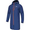 NORDIC OUTLAND Giacca antipioggia da uomo, impermeabile e traspirante, lungo impermeabile con cappuccio e fodera in rete, giacca a vento per attività all'aperto, Blu scuro, Large