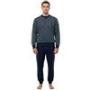 Generico Pigiama Uomo Invernale Lungo Punto Milano (Peso 210 gr metro lineare) Pigiami 100% Made in Italy, Molto più Caldo Rispetto al Caldo Cotone Classico, Disponibili dalla M alla 3XL (M, Zagabria Blu)