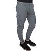 Evoga Pantaloni Uomo Cargo Slim Fit Jeans con tasconi Laterali (48, Grigio Scuro)
