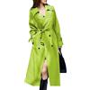 Generic Trench lungo da donna, doppiopetto, slim fit, maxi soprabito, giacca lunga, elegante e casual, invernale