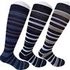 Infinity 12 Paia Calze Lunghe Uomo Caldo Cotone con Disegni Elasticizzate Calzini Lunghi Uomo Fantasie per Stagioni Fredde Prodotto Italiano 39-46(Tris A Righe)