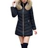 MJGkhiy Piumino Donna Invernale Lungo Cappotto Elegante Giubbotto Taglie Forti Caldo Parka Antivento Piumini Imbottita Abbigliamento Invernali Curvy Giacca Pile con Zip Cappuccio Cappotti