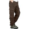 uxxnjfg I Miei Ordini, Pantaloni Cargo Uomo Lavoro Eleganti Larghi Pantaloni Tasconi Laterali Termici Tattici Sportivi Clothing Casual Cotone Softshell Abbigliamento Marrone XXL