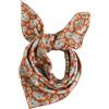 Prettystern Donna Uomo 65cm arrotolato a mano 100% seta sciarpa foulard in Seta Da Collo rosso-marrone paisley No. 22B