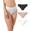 Risalti Slip Donna Brasiliana Bamboo Morbide Senza Cuciture 3 Pz