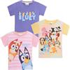 Bluey Confezione da 3 magliette per bambini, confezione multipla, 100% cotone, per travestimenti da bingo