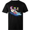 Pinitotee T&C Tiki Guy Surfing Town And Country Maglietta da Uomo Nera da Uomo Regular