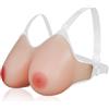 Vollence Strap on Silicone Breast Forms Forme Seno in Silicone a strappo Seno finto Protesi Finte Tette Mastectomia Cross-dresser Cosplay Donne Trans
