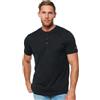 Merino.tech T Shirt Lana Merino - Intimo Termico Uomo Lana Merinos - Maglietta Trekking Uomo con Strato Base Leggero (Charcoal Grey Henley, Medium)