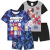 Get Trend Marvel Spiderman | Spidey e i Suoi Fantastici Amici Pigiama Bambino, Pigiami Estivi Bambini Manica Corta, Abbigliamento da Casa Traspirante, Idee Regalo Ragazzo