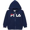 Fila Logo Classico con Chiusura Lampo Felpa con Cappuccio Unisex-Bambini e Ragazzi