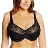 DELIMIRA Reggiseno Donna in Pizzo Taglie Forti Nero 9G