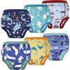 FLYISH DIRECT Mutandine Apprendimento per Bambino per Ragazzi Mutandine di Apprendimento Pantaloni da vasino per Bambini Cotone Assorbente Confezione da 6, 150/8T