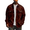 kewing Uomo Casual Manica Lunga Button Down Flanella Camicia Giacca Cappotto Camicia con Risvolto Giacca Termica Autunno Inverno Camicie con Tasca