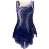 Chaoyinn Donna Body Ginnastica Ritmica Artistica Strass Abito Abbigliamento Pattinaggio Danza Latina Esibizione Blu navy XL