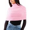 Toocool Coprispalle Donna Cappa Collo Sciarpa Bolero Tricot Dolcevita Poncho AS-0430 [Nessuno,Rosa Scuro]