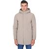 Ciabalù Parka Uomo Invernale Imbottito in Tessuto Tecnico Giaccone Lungo con Cappuccio Slim Fit (48, Beige)