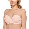 DELIMIRA Reggiseno Senza Spalline Push Up | Imbottito, con Ferretto, Taglie Forti, Contenitivo, per Donna