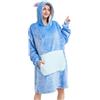 LATH.PIN Coperta da Divano Panda Coperta con Cappuccio Taglie Forti Unisex Caldo Plaid con Maniche Tasca Divertente Felpone