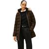 Tommy Hilfiger Donna Cappotto Piumino Down Slim con Inserto in Pelliccia, Marrone (Dark Coffee), XXL