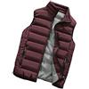 Chickwin Chickw11 Gilet Smanicato Antivento, Uomo Moda Giacche Senza Maniche Giubbotto Cappotto Caldo Lavoro Imbottito Elegante Autunnali Invernali (4XL,vino rosso)