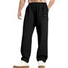 Generico Kirakuco Pantaloni Giapponesi Uomo - Pantaloni Velluto Uomo Larghi Invernali con Tasca Bodybuilding A Coste Eleganti con Coulisse Jogging Streetwear Baggy Elasticizzati Elastica Pantalonis