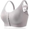 CYTMTZGA Reggiseno Post Mastectomia con Chiusura Anteriore Senza Cuciture con Tasche per Protesi per Forme del Seno, grigio., XL