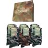 Prisco Calze Uomo Mimetiche - Calze Sportive per Caccia e Pesca - Abbigliamento Uomo - Calzettoni Confezione Regalo 6 Paia - Calzini Lunghi Uomo Verde Militare Marrone (L/XL-43/46)