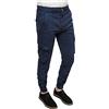 Evoga Pantaloni Uomo Cargo Slim Fit Jeans con tasconi Laterali (52, #04 Blu Scuro)