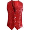 RYTEJFES Panciotto Uomo Elegante Gilet Paillettes Uomo Gillet Jeans Giacche Eleganti Ragazzo 14 Anni Primaverile Nero Lucido Smanicati Casual Natalizio Rosso Bomber Donna Maschera Di Carnevale Slim Giacca