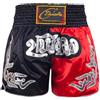 Freebily Pantaloncini Allenamento Kickboxing Bambino Ragazzo Muay Thai Short Arti Marziali Training Short Grappling Boxing Trunk Pantaloncini MMA Boxe Combattimento Nero&Rosso 7-8 Anni