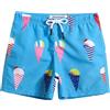 maamgic Costume Bambino a Rapida Asciugatura con Fodera in Rete, Costume da Bagno con Tasche e Coulisse Regolabile, da 2-16 Anni, Spiaggia e Piscina, Caleidoscopio Turchese, 2 Anni
