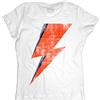 3styler T-Shirt Donna Vintage Thunder Fulmine Saetta Rossa Rebel Make-up- Linea Vintage - Cotone Organico 140 gr/mq