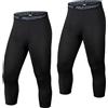 HULG Leggins Uomo 3/4,Leggings, Pantaloni e Collant da Corsa da Uomo,Pantaloni Palestra Uomo, Adatti per la Corsa, Il Jogging e Il Fitness