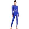 MSemis Tuta Intera da Pattinaggio Artistico Donna Balletto Body Danza Classica Moderna Manica Lunga Ballet Leotard Body Ginnastica Ritmica con Strass Dancewear