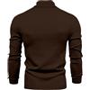 Oxxggkao Maglione da uomo a collo alto, stile casual, lavorato a maglia, termico, design a collo alto per tenere al caldo