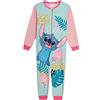 Disney - Tutina in pile per bambine con Stitch, pigiama intero con cerniera, abbigliamento da notte per bambini, rosa, 9-10 Years