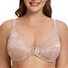 MELENECA Reggiseno con Ferretto in Pizzo a Copertura Totale, Chiusura Frontale, Taglie Forti, da Donna