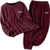 MaNMaNing Pigiama Uomo Invernale Peluche Termico con Top Maniche Lunghe e Pantaloni Casa Comodo Morbido Perfetto per Stagione Fredda Abbigliamento Notte Caldo e Accogliente