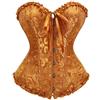Shyllin Corsetto per Donne, Corpetto Top in Pizzo, Sexy Burlesque Overbust Corsetti Bustino Vintage Gotico Nero,Halloween Carnevale Natale balli feste (IT, Testo, S, Regular, Regular, Turmeric)