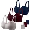 Dresime Reggiseni Allattamento, 3 Pezzi Reggiseno per maternità Senza Fili Ultra Comfort Reggiseni di Gravidanza per Le Donne